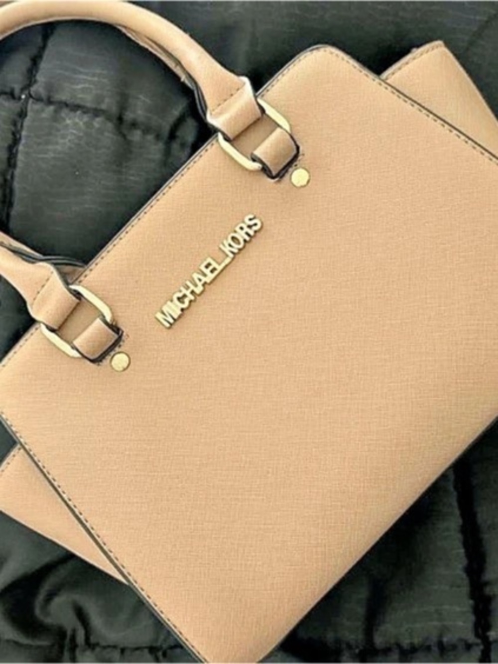 Michael Kors Dillon Small Saffiano Leather Satchel in Brown